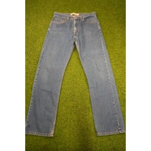 Levi's 505 Mens 34x34 Regular Fit Jeans Blue Denim‎ Cotton 5-Pocket Straight